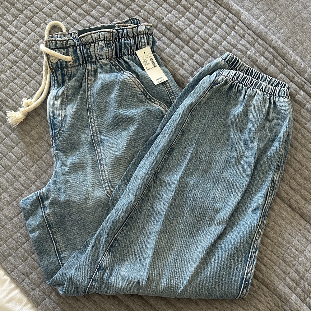 Maurices Light Blue Denim Joggers